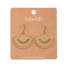 Load image into Gallery viewer, Gold Boho Fan Drop Earrings - Erstwilder