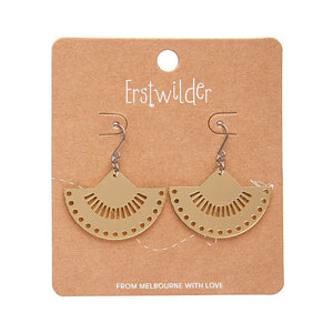 Gold Boho Fan Drop Earrings - Erstwilder