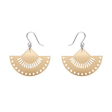 Load image into Gallery viewer, Gold Boho Fan Drop Earrings - Erstwilder