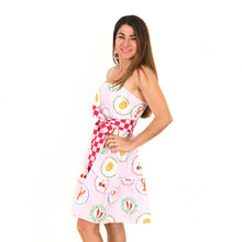 Load image into Gallery viewer, &quot;Olivia&quot; Mini Dress in Bon Appetit Print - Palm Cove
