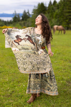 Load image into Gallery viewer, &#39;Born To Run&#39; Scarf with Wild Horse &amp; Floral Print - Market of Stars