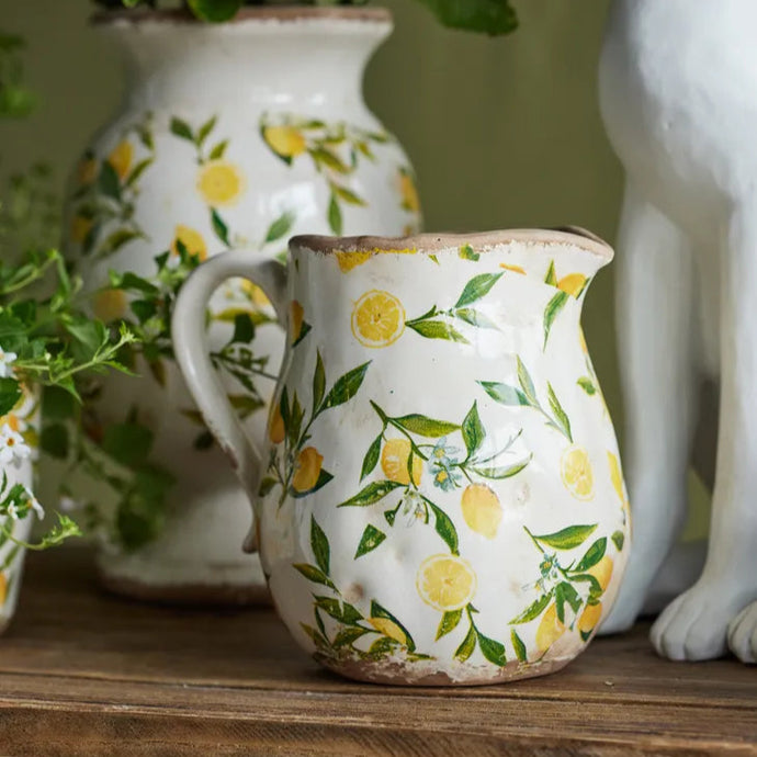 Short Botanical Lemon Jug