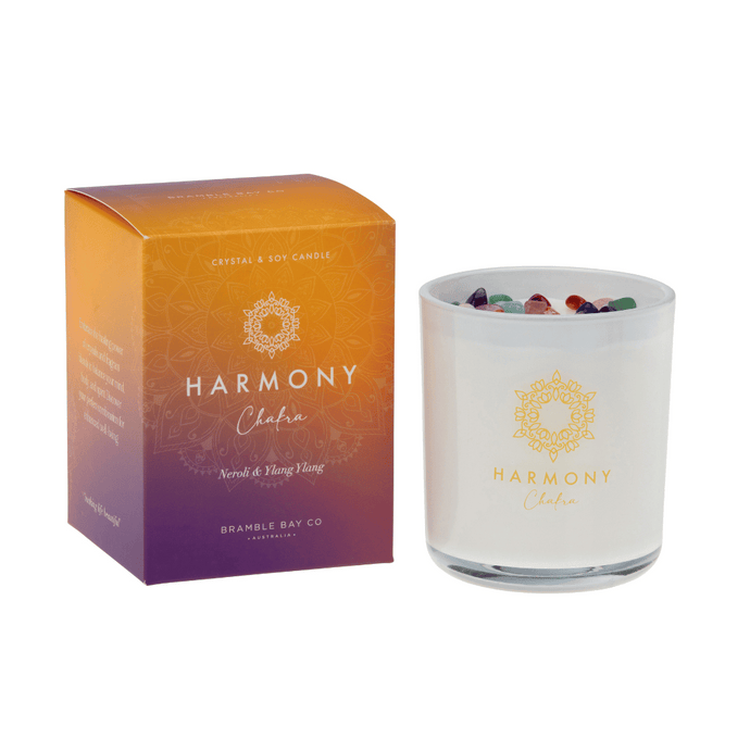 Harmony Chakra Crystal Boho Candle
