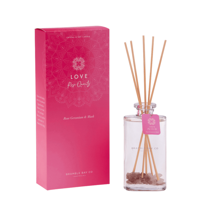 Love Rose Quartz Crystal Boho Diffuser