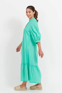Mint Brasilia Button Maxi Dress