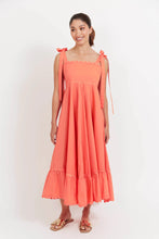 Load image into Gallery viewer, Coral Brasilia Tie Maxi Dress