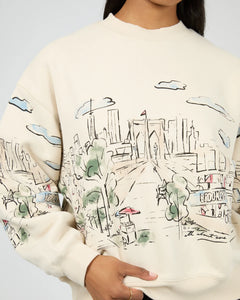 Brooklyn Box Crew Sweater in Cream - All About Eve