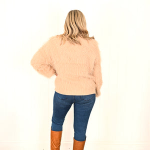 "Brooklyn" Pink Button Up Cardigan
