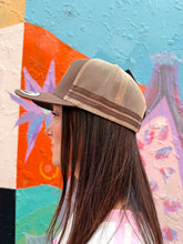 Load image into Gallery viewer, Brown/Khaki 'Windsor NSW' Stripe Trucker