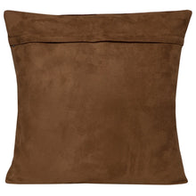Load image into Gallery viewer, Brown &amp; White Boot Stitch Cowhide &amp; Leather Cushion Cover