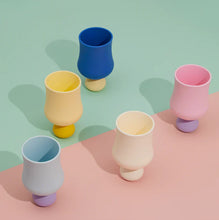 Load image into Gallery viewer, Coconut Silicone Bubble Goblet Set 2pk