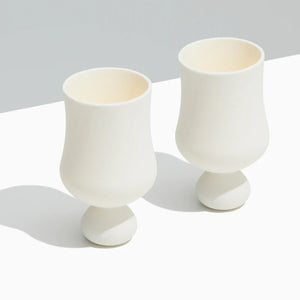 Coconut Silicone Bubble Goblet Set 2pk
