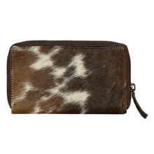 Load image into Gallery viewer, Ronda Brown &amp; White Tooled Leather Cowhide Bullhead Wallet