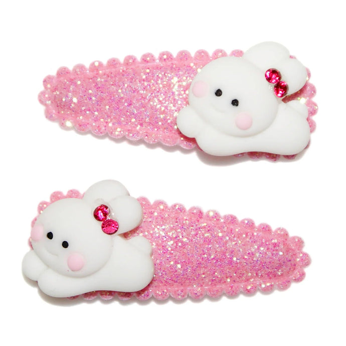 Pink Bunny Glitter Snaps