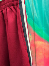Load image into Gallery viewer, Burgundy Pleated Track Pants with Racer Stripe - By Frankie