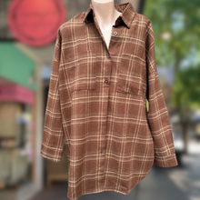 Load image into Gallery viewer, Brown Flannel Flaming Cowgirl Shirt - By Frankie