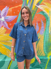 Load image into Gallery viewer, Blue Denim Short Set - By Frankie