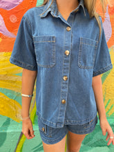 Load image into Gallery viewer, Blue Denim Short Set - By Frankie