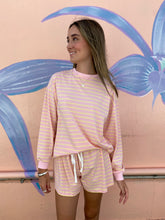 Load image into Gallery viewer, Pink/Yellow Stripe L/S Top &amp; Short Set - By Frankie