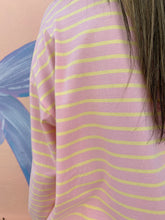 Load image into Gallery viewer, Pink/Yellow Stripe L/S Top &amp; Short Set - By Frankie