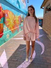 Load image into Gallery viewer, Pink/Yellow Stripe L/S Top &amp; Short Set - By Frankie
