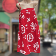 Load image into Gallery viewer, Red Santa Print Mini Dress - By Frankie
