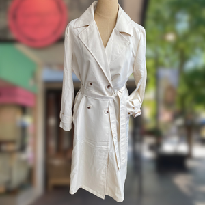 Light Beige Full Length Trench Jacket - By Frankie
