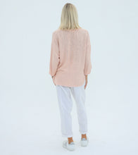 Load image into Gallery viewer, Soft Pink Estelle V-Neck Hessian Top