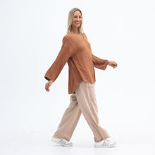 Load image into Gallery viewer, Tanzine Vela Long Sleeve Hessian Tunic Top