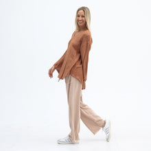 Load image into Gallery viewer, Tanzine Vela Long Sleeve Hessian Tunic Top