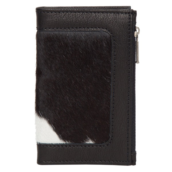 Black & White Small Cowhide Card Wallet