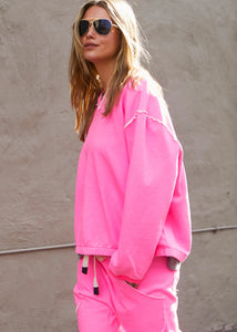 Capri Hot Pink Sweat - Hammill & Co