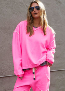 Capri Hot Pink Sweat - Hammill & Co