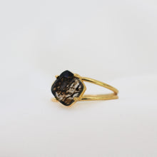 Load image into Gallery viewer, Herkimer Quartz Calming Ring in Gold