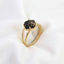 Load image into Gallery viewer, Herkimer Quartz Calming Ring in Gold
