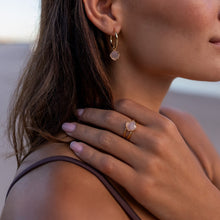 Load image into Gallery viewer, Rose Quartz Calming Ring in Gold