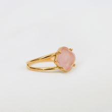 Load image into Gallery viewer, Rose Quartz Calming Ring in Gold