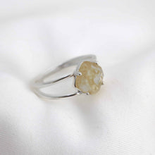 Load image into Gallery viewer, Herkimer Quartz Calming Ring in Silver