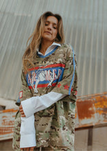 Load image into Gallery viewer, Camo Born In Aus Oversize Vee - Farmer By Whitney