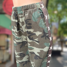 Load image into Gallery viewer, Camo &amp; Chocolate Star Racer Pant - By Frankie