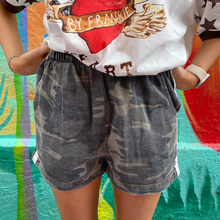 Load image into Gallery viewer, Camo Racer Shorts With White Stripe - By Frankie