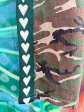 Load image into Gallery viewer, Camo &amp; Green Heart Racer Pant - By Frankie