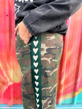 Load image into Gallery viewer, Camo &amp; Green Heart Racer Pant - By Frankie