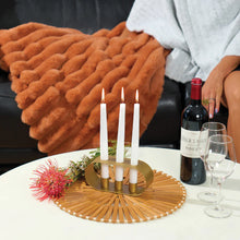 Load image into Gallery viewer, Gold Candle Holder Trio