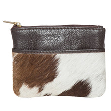 Load image into Gallery viewer, Peru Leather Cowhide Card &amp; Change Purse