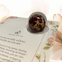 Load image into Gallery viewer, Carnation Flowers Blooming Tea Affirmation Gift Card - Better Tea Co.