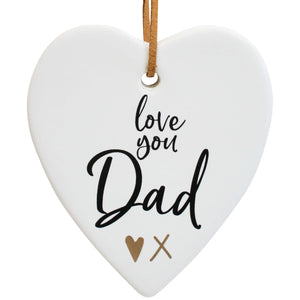 'Love you Dad x' Hanging Heart