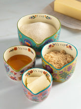 Load image into Gallery viewer, Folk Flower Ceramic Nesting Measuring Cups