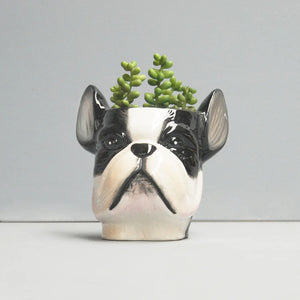 Frenchie Ceramic Planter