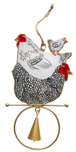 Load image into Gallery viewer, Chickens Hanging Bell Decoration 18cm